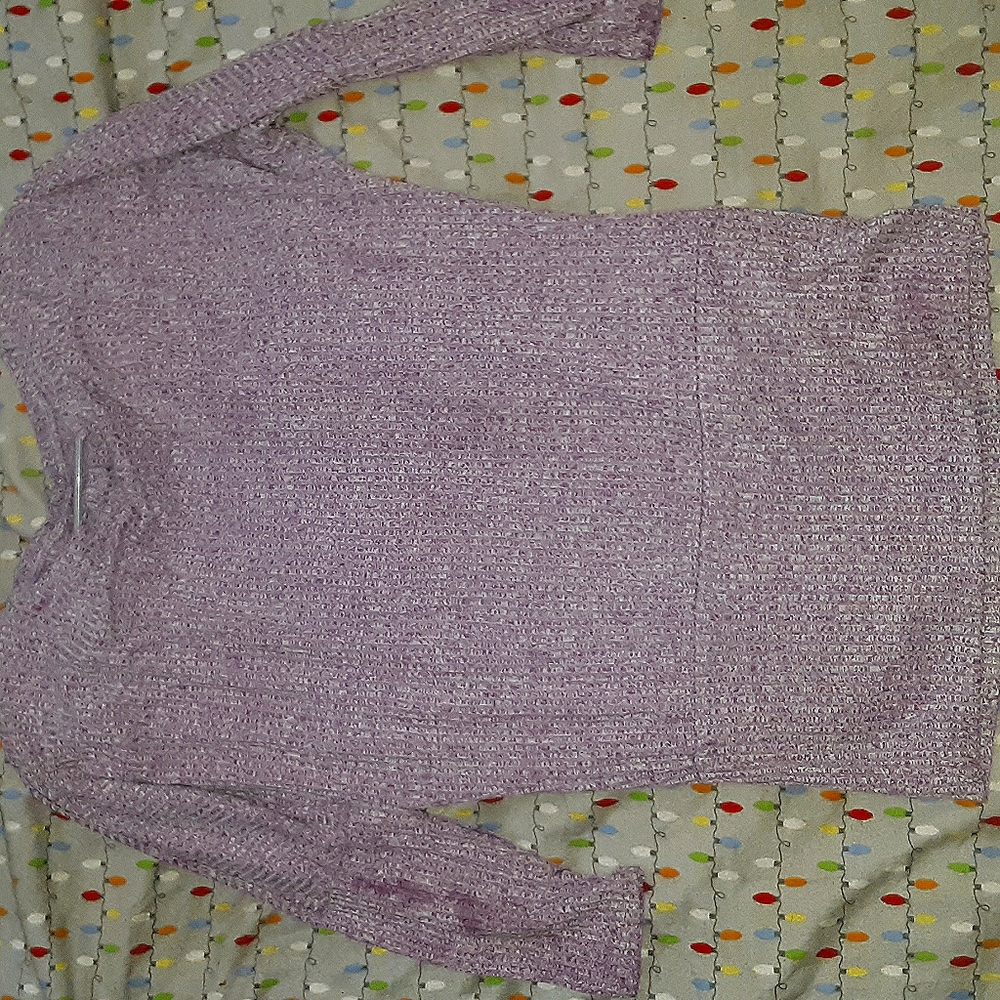 Purple banded bottom 3/4 sleeve tunic